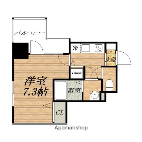 PLANDOR大手前レジデンス(1K/8階)の間取り写真