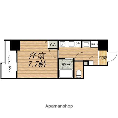 MIRAGEPALACE本町東レジデンス(1K/11階)の間取り写真