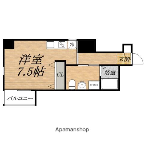 AQUA PLACE KITAHAMA(1K/9階)の間取り写真