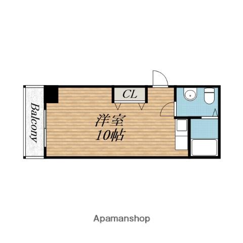 春貴ハイツリーベンデール(1K/3階)の間取り写真