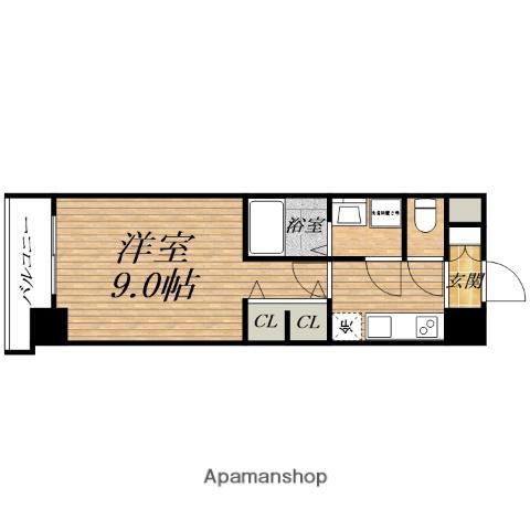 スプランディッド淀屋橋DUE(1K/6階)の間取り写真