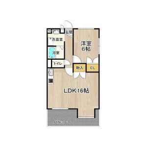 ブランドールM3(1LDK/2階)の間取り写真