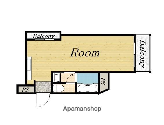 シャンクレール南堀江(ワンルーム/3階)の間取り写真