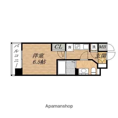 エスリード江戸堀(1K/2階)の間取り写真