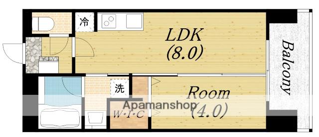 アーバネックス北堀江2(1LDK/14階)の間取り写真