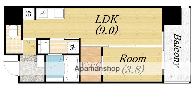 アーバネックス北堀江2(1LDK/10階)の間取り写真