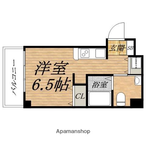 セレブコートANDOJI(ワンルーム/4階)の間取り写真