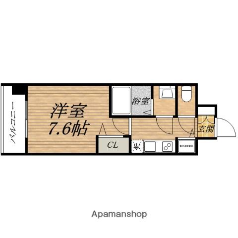 PRESSANCE松屋町駅前DUO(1K/11階)の間取り写真