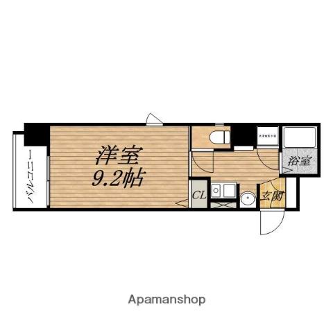 ジュネーゼ大阪城南(1K/4階)の間取り写真