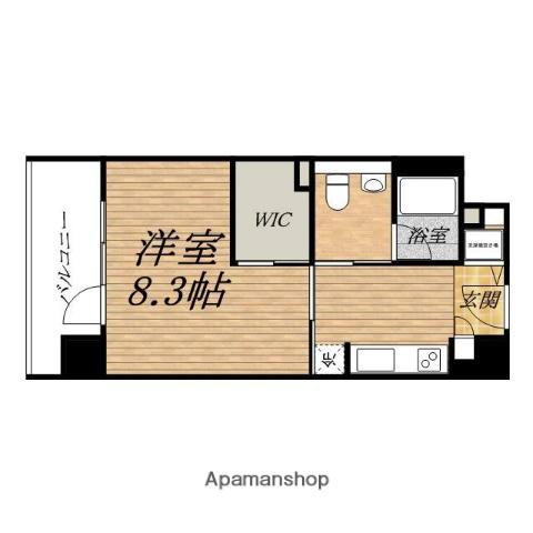 エイペックス東心斎橋2(1K/6階)の間取り写真