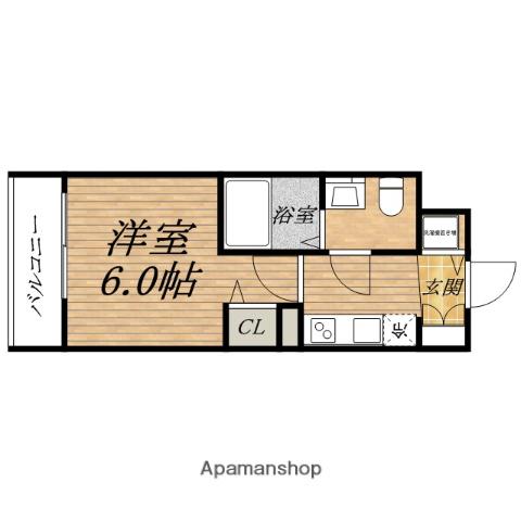 プレサンス松屋町グレイス(1K/7階)の間取り写真