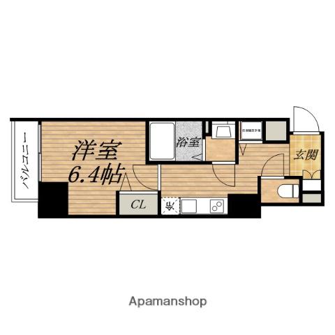 プレサンス松屋町GRACE(1K/13階)の間取り写真