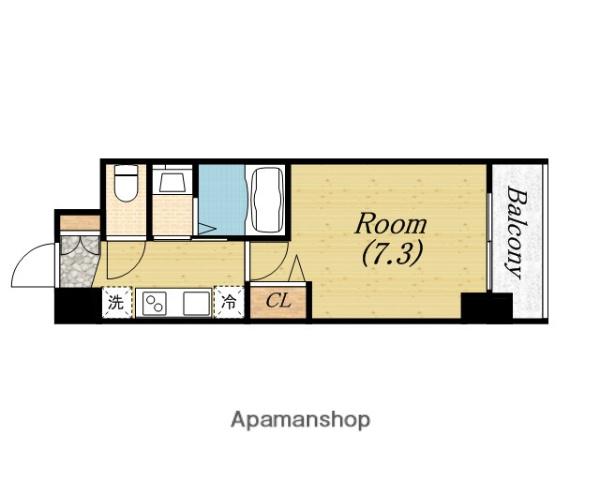 TLR RESIDENCE本町ウエスト(1K/11階)の間取り写真