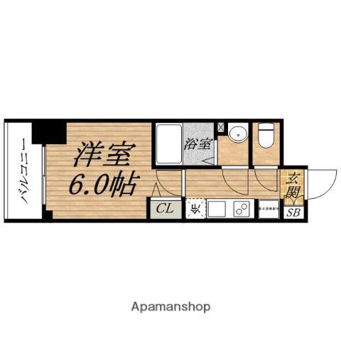 プレサンス天満橋トラッド(1K/12階)の間取り写真