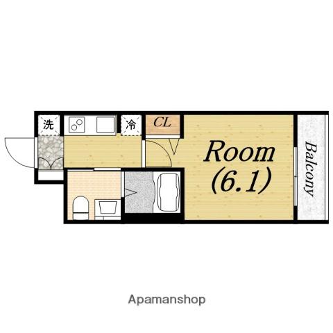 エステムコート難波ウエスト-SIDEⅢド-ムシティ(1K/10階)の間取り写真