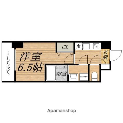 エスレジデンス阿波座ウエスト(1K/5階)の間取り写真