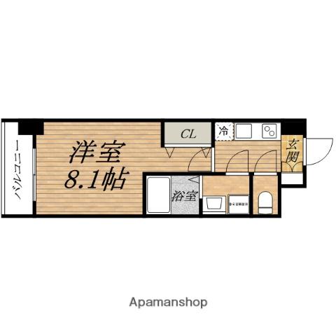 エスレジデンス阿波座ウエスト(1K/5階)の間取り写真