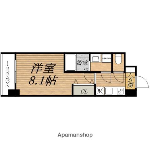 エスレジデンス阿波座ウエスト(1K/4階)の間取り写真