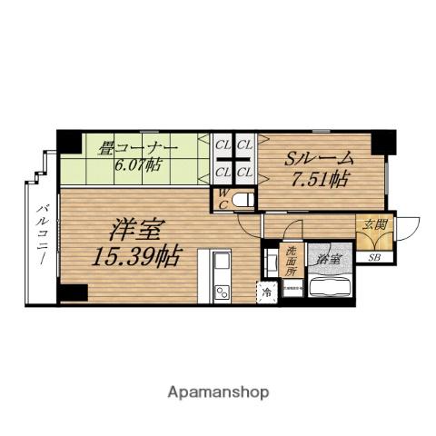 PREGIO本町(ワンルーム/2階)の間取り写真