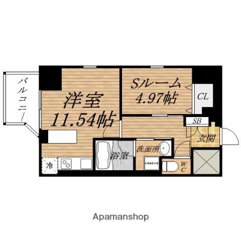 PREGIO本町(ワンルーム/6階)の間取り写真