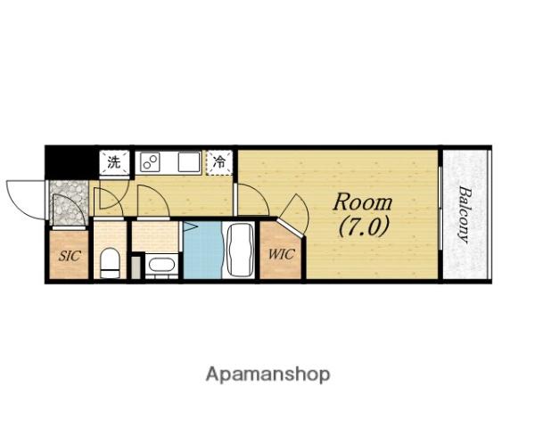 エスリード九条スタシオン(1K/8階)の間取り写真