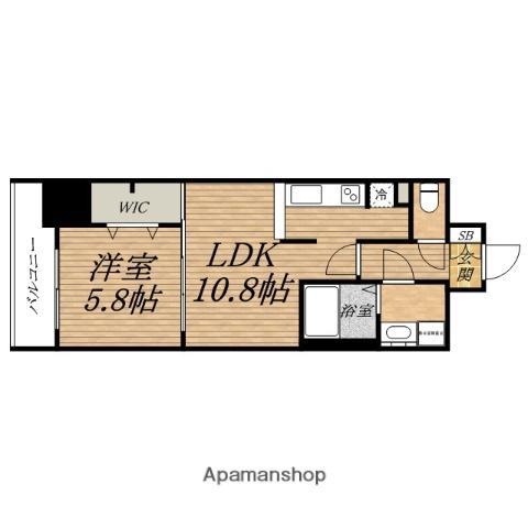 FORREALIZE本町REX(1LDK/9階)の間取り写真