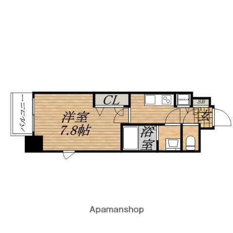 PLANDOR北浜(1K/9階)の間取り写真