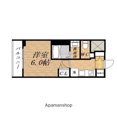 エステムコート心斎橋セントラル(1K/10階)の間取り写真