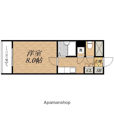 FIRENZE(1K/8階)の間取り写真