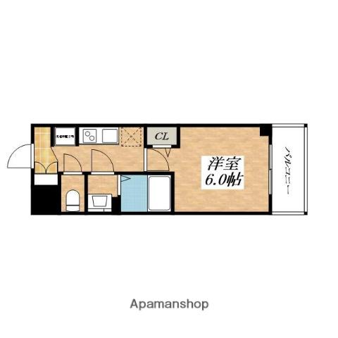 プレサンス難波MAJORITY(1K/4階)の間取り写真
