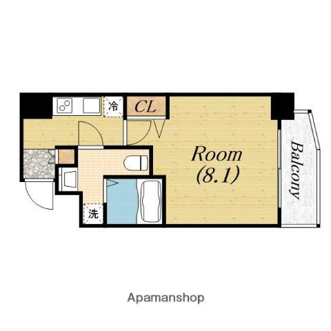 エグゼ堺筋本町(1K/12階)の間取り写真