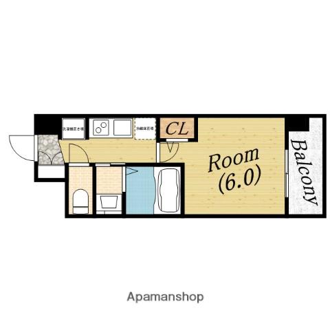 エステムコート大阪ウエストⅡ(1K/6階)の間取り写真