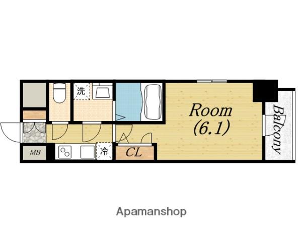 エスリードレジデンス大阪本町(1K/14階)の間取り写真