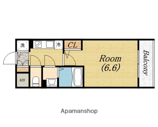 エスリードレジデンス大阪本町(1K/12階)の間取り写真