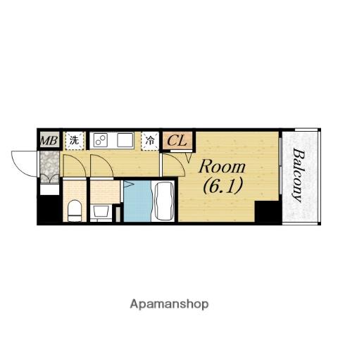 プレサンスTENMABASHI VELELA(1K/7階)の間取り写真