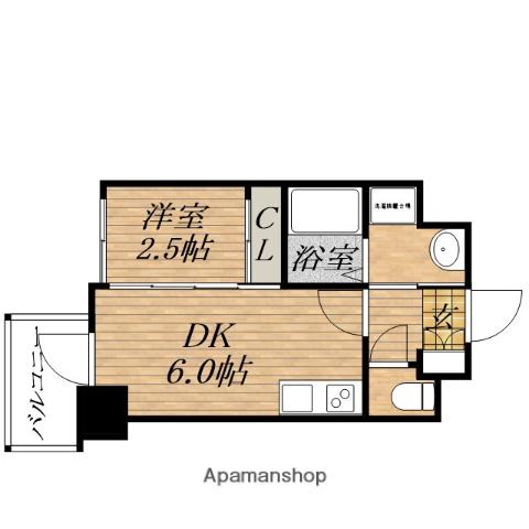 セレニテ天満橋ARIA(1DK/2階)の間取り写真