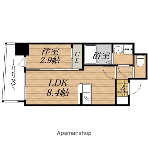 セレニテ天満橋ARIA(1LDK/3階)の間取り写真