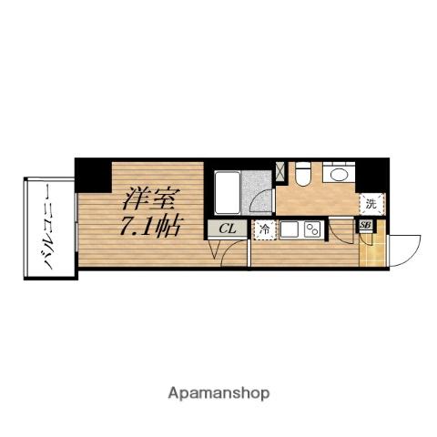 AKASHI ENTERPRISE(1K/8階)の間取り写真