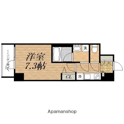 ABAS TENMABASHI(1K/8階)の間取り写真
