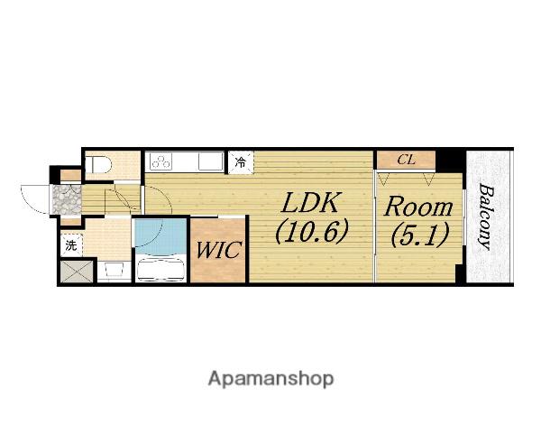 スプランディッド堀江(2K/5階)の間取り写真