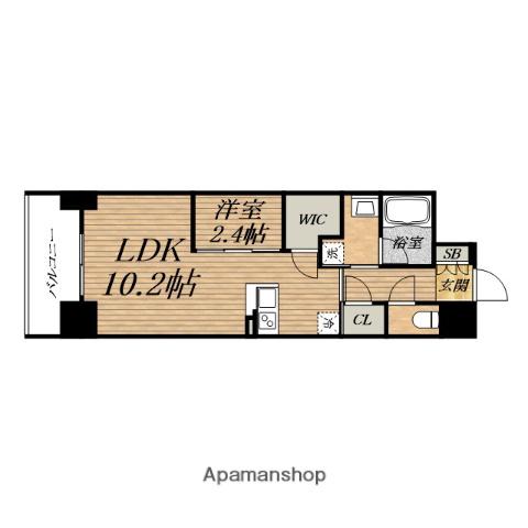 COMFORIA LIV北久宝寺Q(1LDK/13階)の間取り写真