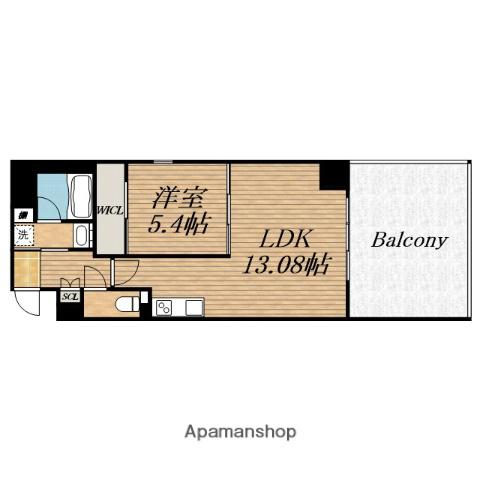 PREGIO鎗屋町(1LDK/2階)の間取り写真