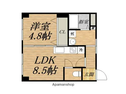高津マンション(1LDK/3階)の間取り写真