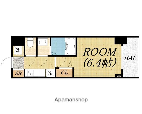 WORVE大阪本町(1K/7階)の間取り写真