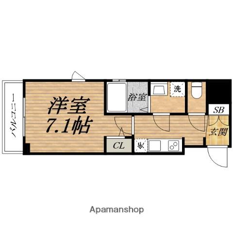 エスティメゾンKYOUBASHI(1K/9階)の間取り写真