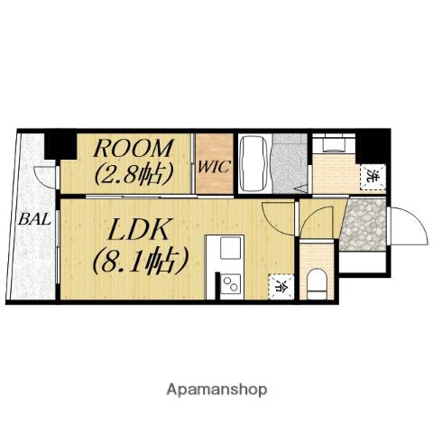 セレニテ九条リアン(1LDK/7階)の間取り写真