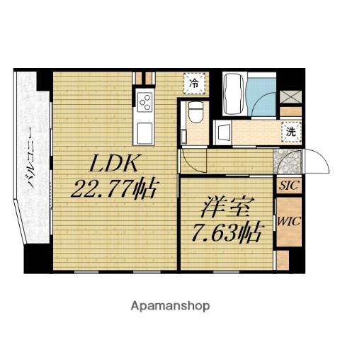 PREGIO松屋町(1LDK/12階)の間取り写真
