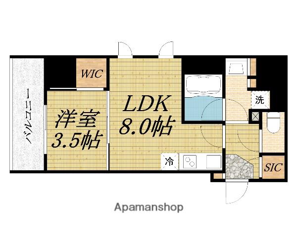 LEFONDPROGRES堺筋本町タワーレジデンスルフォンプロ(1LDK/12階)の間取り写真