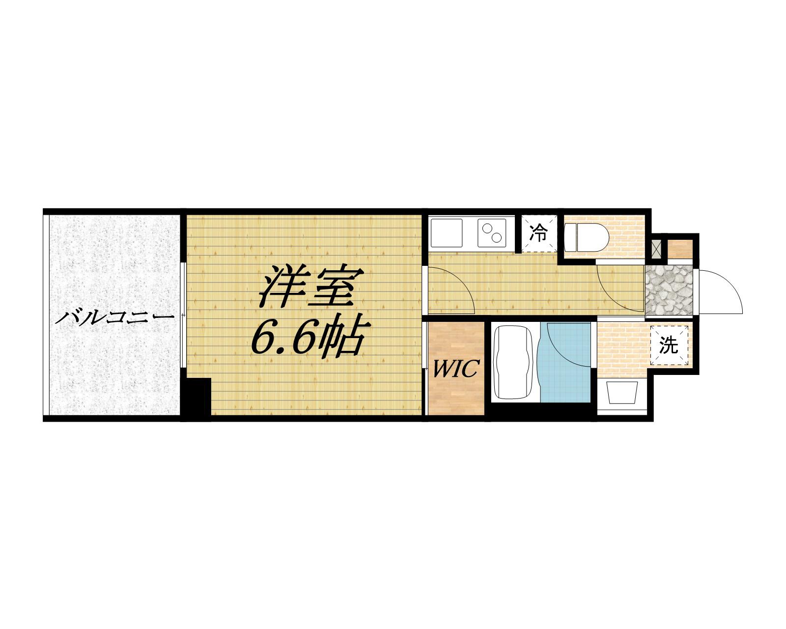 ルフォンプログレ堺筋本町タワーレジデンス(1K/11階)の間取り写真