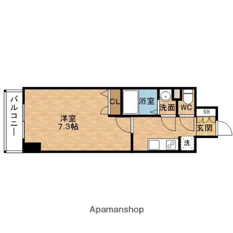 APRILE松屋町(1K/7階)の間取り写真